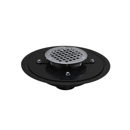 Jones Stephens 2in. Heavy Duty ABS Drain Base with 3-1/2in. Metal Spud and 6in. Chrome Plated Strainer D51023